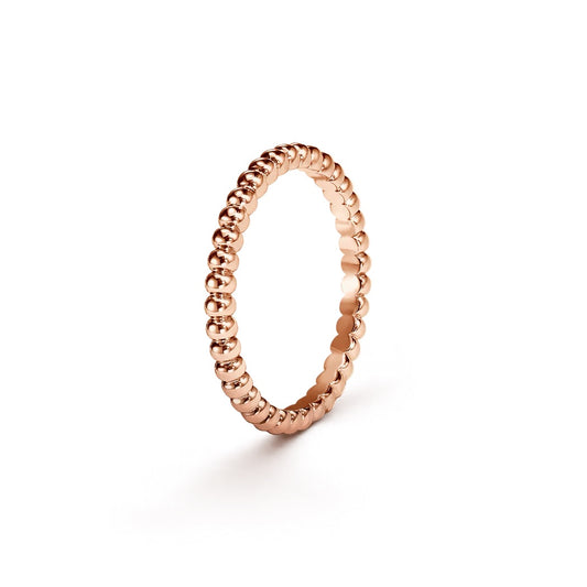 Van Cleef & Arpels Small Model Perlée Pearls of Gold Ring “Rose Gold”