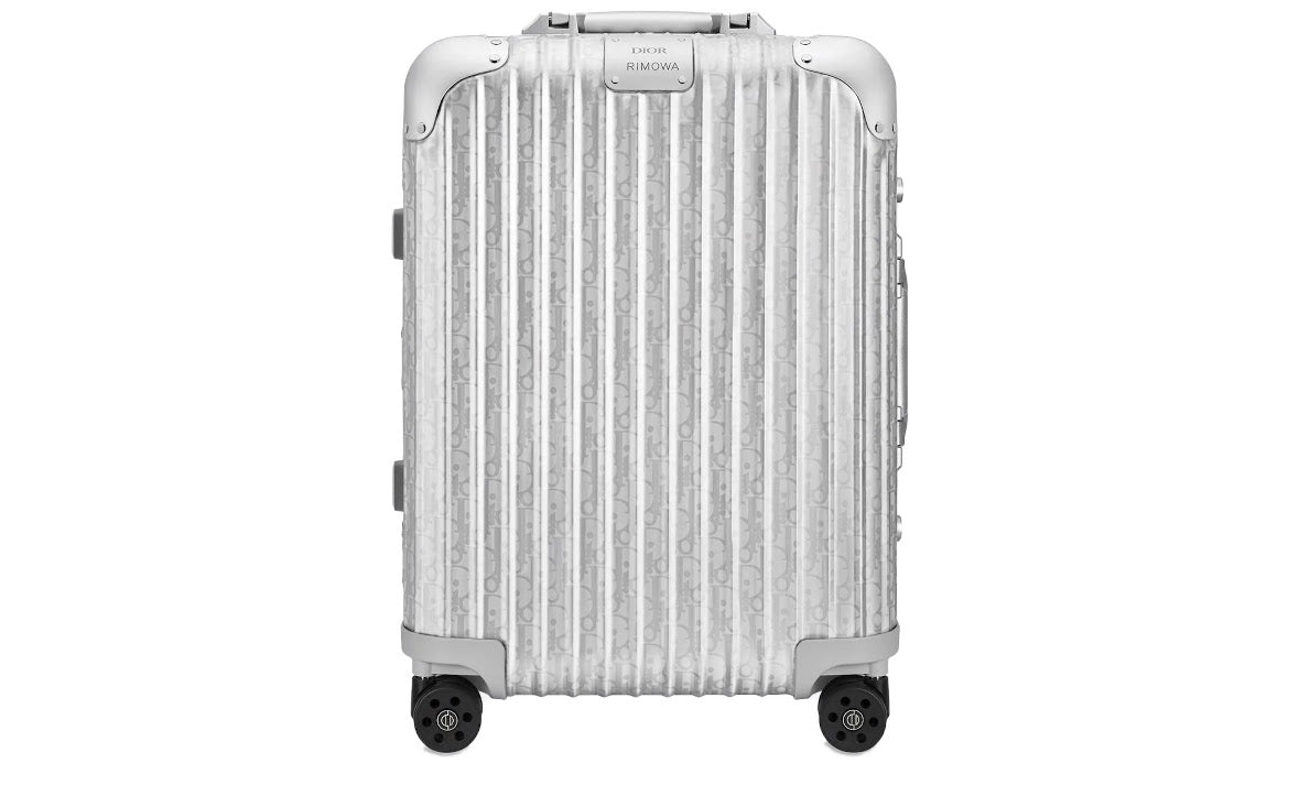 CHRISTIAN DIOR X RIMOWA Aluminum Gradient Cabin Luggage Blue Multi