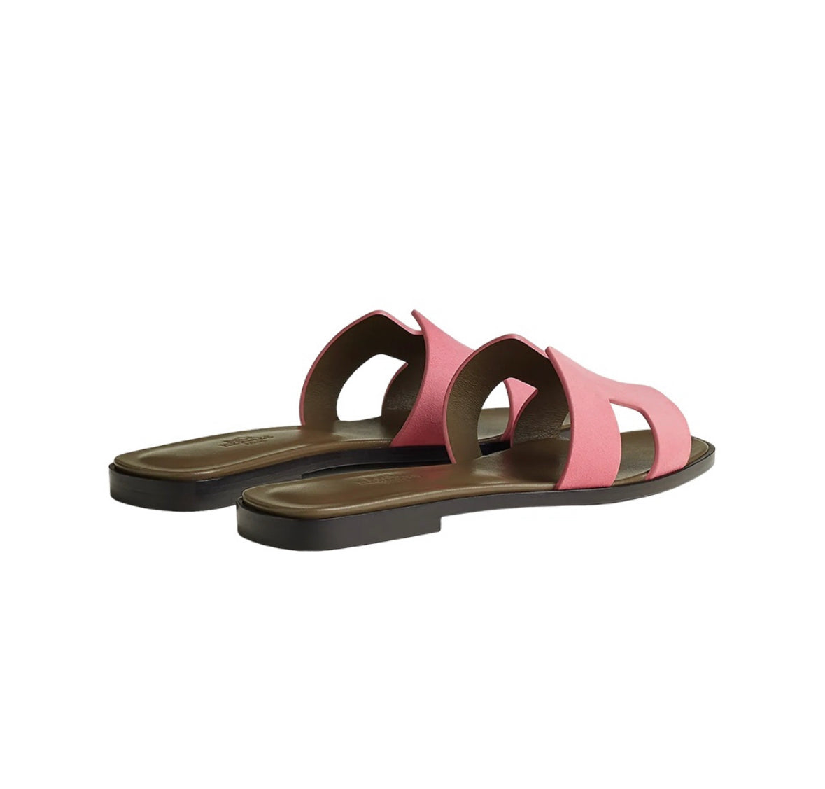 Hermes Oran Sandals “Olive/Pink”