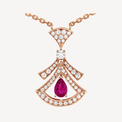 Bulgari Diva’s Dream Necklace “Rose Gold / Ruby / Diamonds”