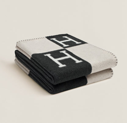 Hermes Avalon Wool Blanket “Black/White”