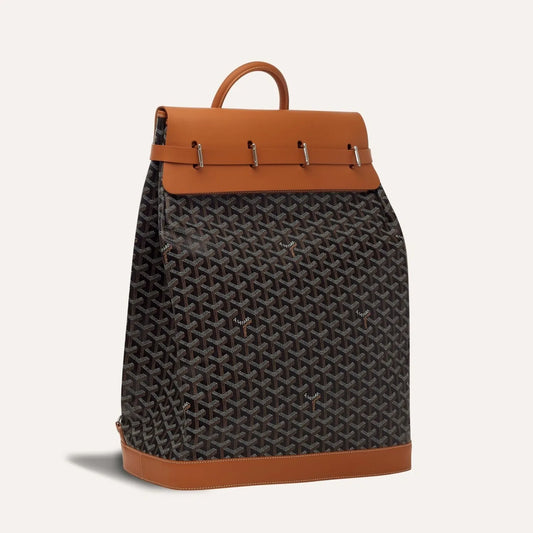 Goyard Steamer PM Bag “Black & Tan”