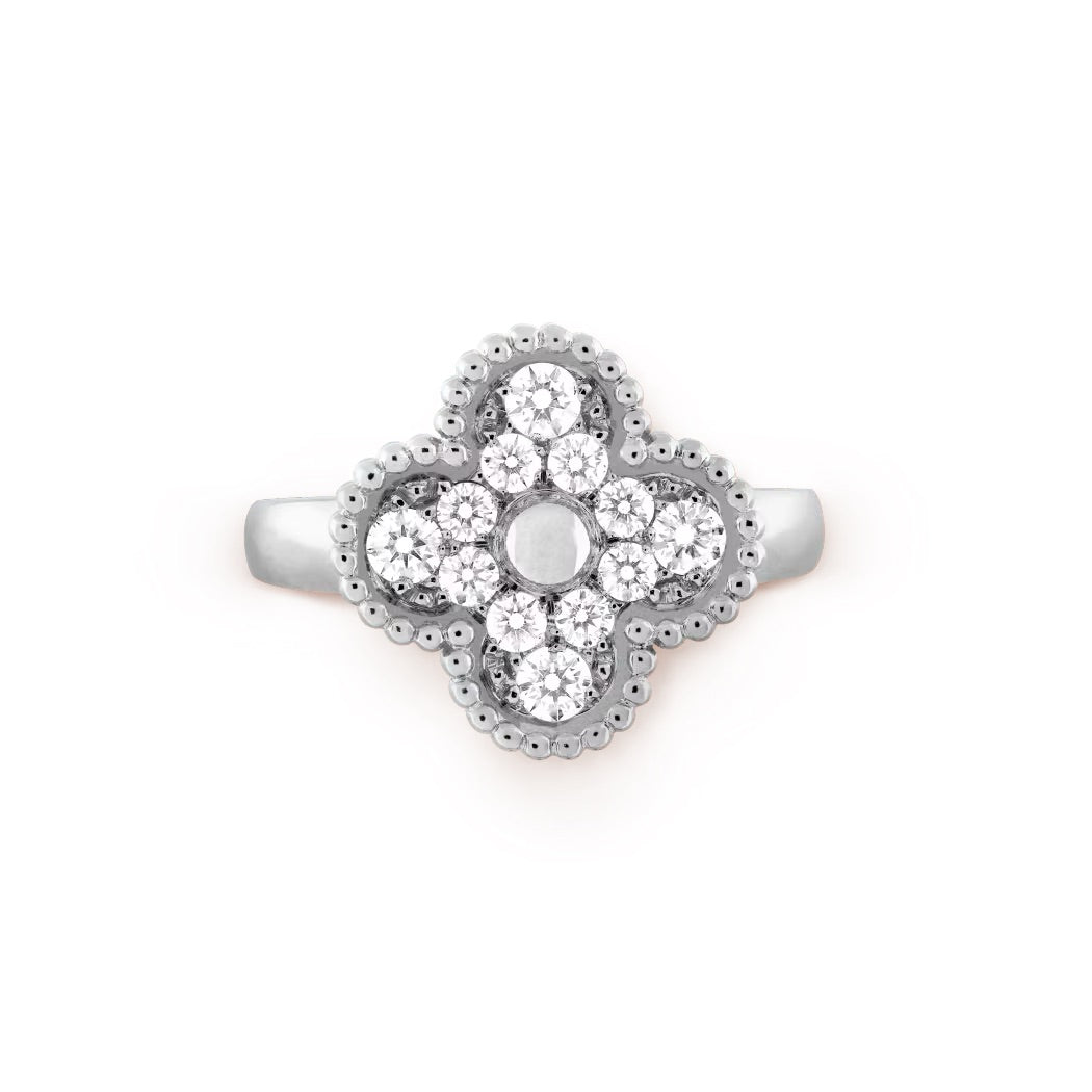 Van Cleef & Arpels Vintage Alhambra Ring “White Gold / Diamond”