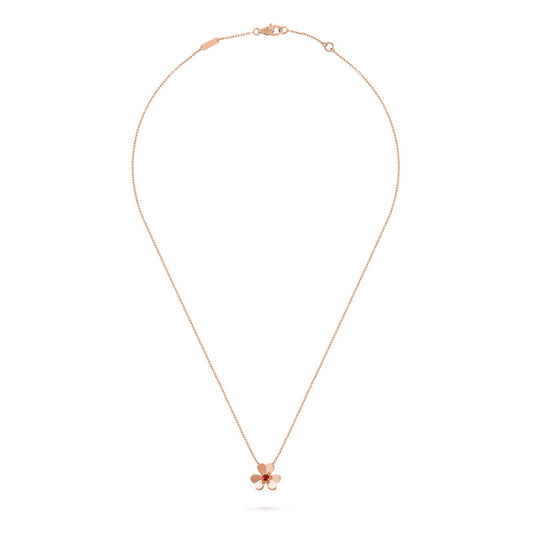 Van Cleef & Arpels Frivole Mini Model Pendant “Rose Gold / Ruby”