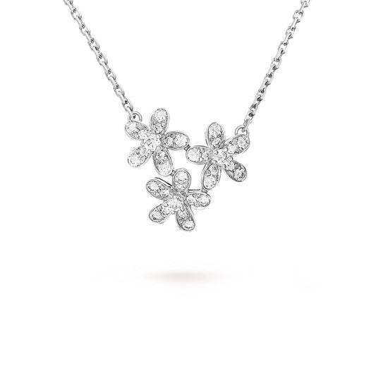 Van Cleef & Arpels 3 Flowers Socrate Pendant “White Gold / Diamonds”