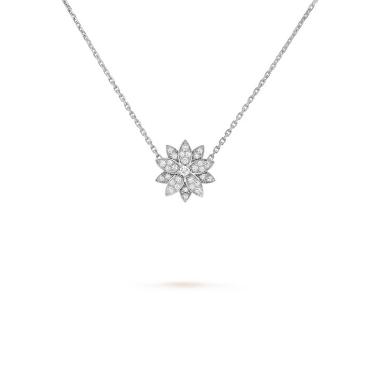 Van Cleef & Arpels Small Model Lotus Pendant “White Gold / Diamonds”