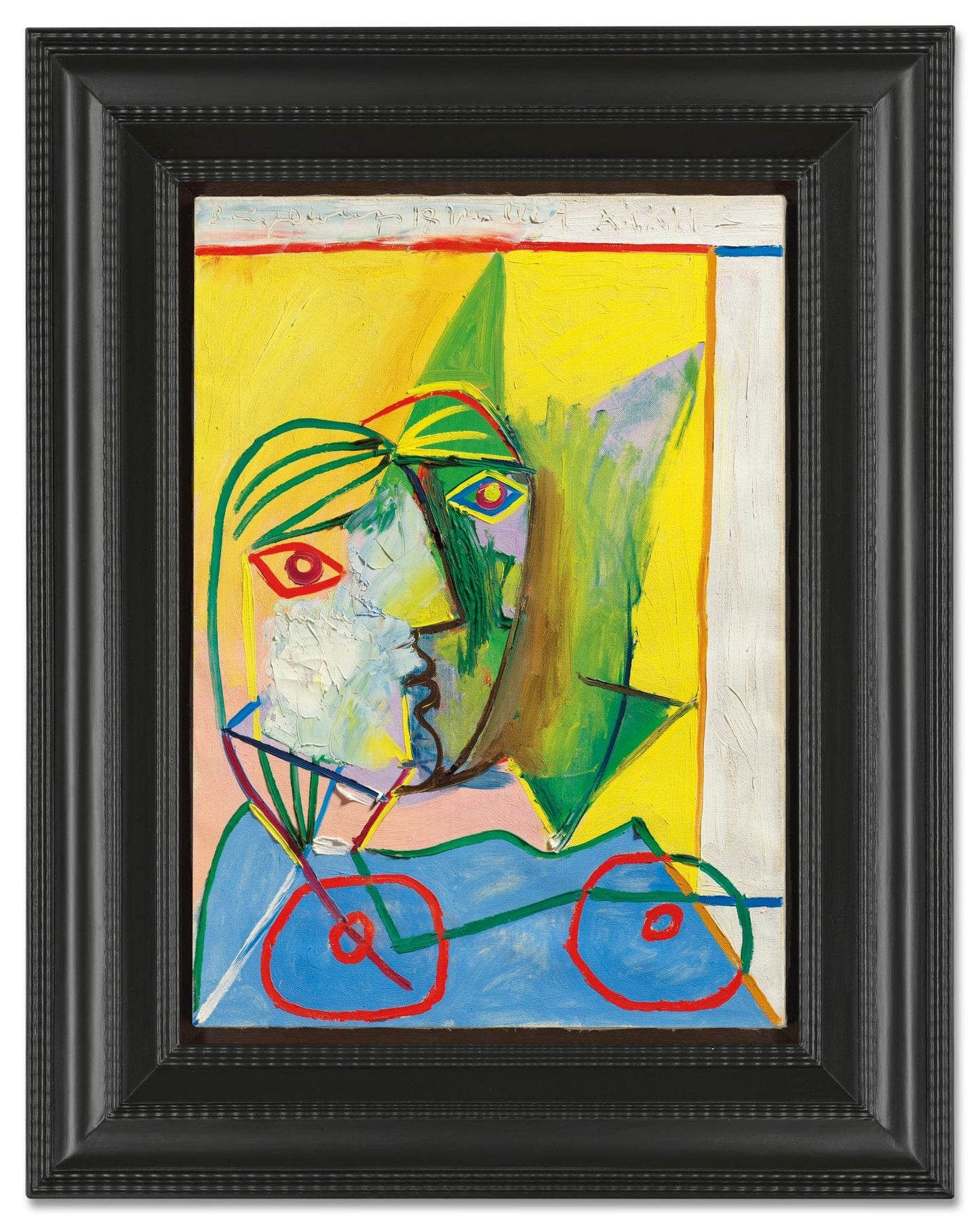 Pablo Picasso "Tête de femme sur fond jaune"