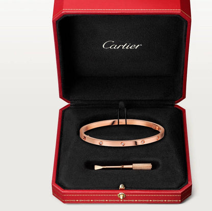 Cartier Love Bracelet, Small Model “Rose Gold / 10 Diamonds”