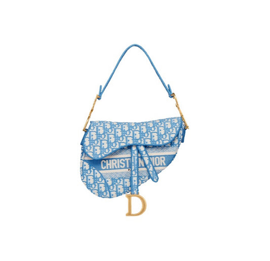 Dior Oblique Saddle Bag “Baby Blue”