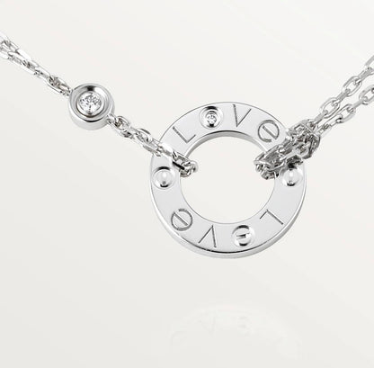 Cartier Love Necklace “White Gold / 2 Diamonds”