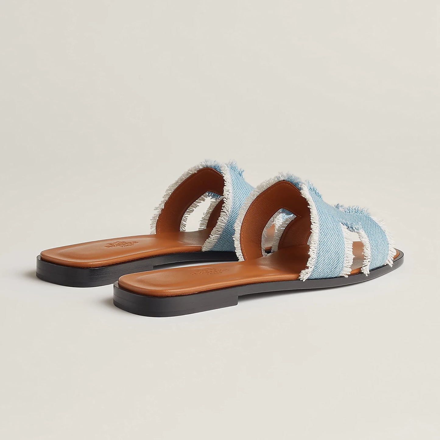 Hermes Oran Denim Sandal “Bleu Clair”