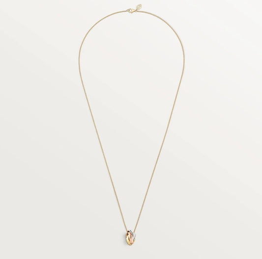 Cartier Trinity Cushion Necklace “White / Yellow / Rose Gold”