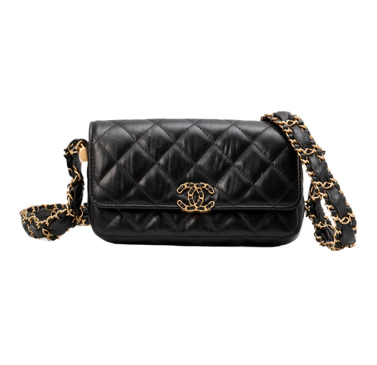Chanel 23K Regular Handbag “Black & Gold”