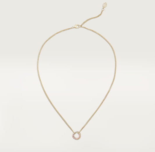 Cartier Trinity Necklace, Small Model “White / Yellow / Rose Gold”