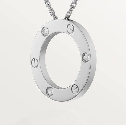 Cartier Love Necklace “White Gold / 3 Diamonds”