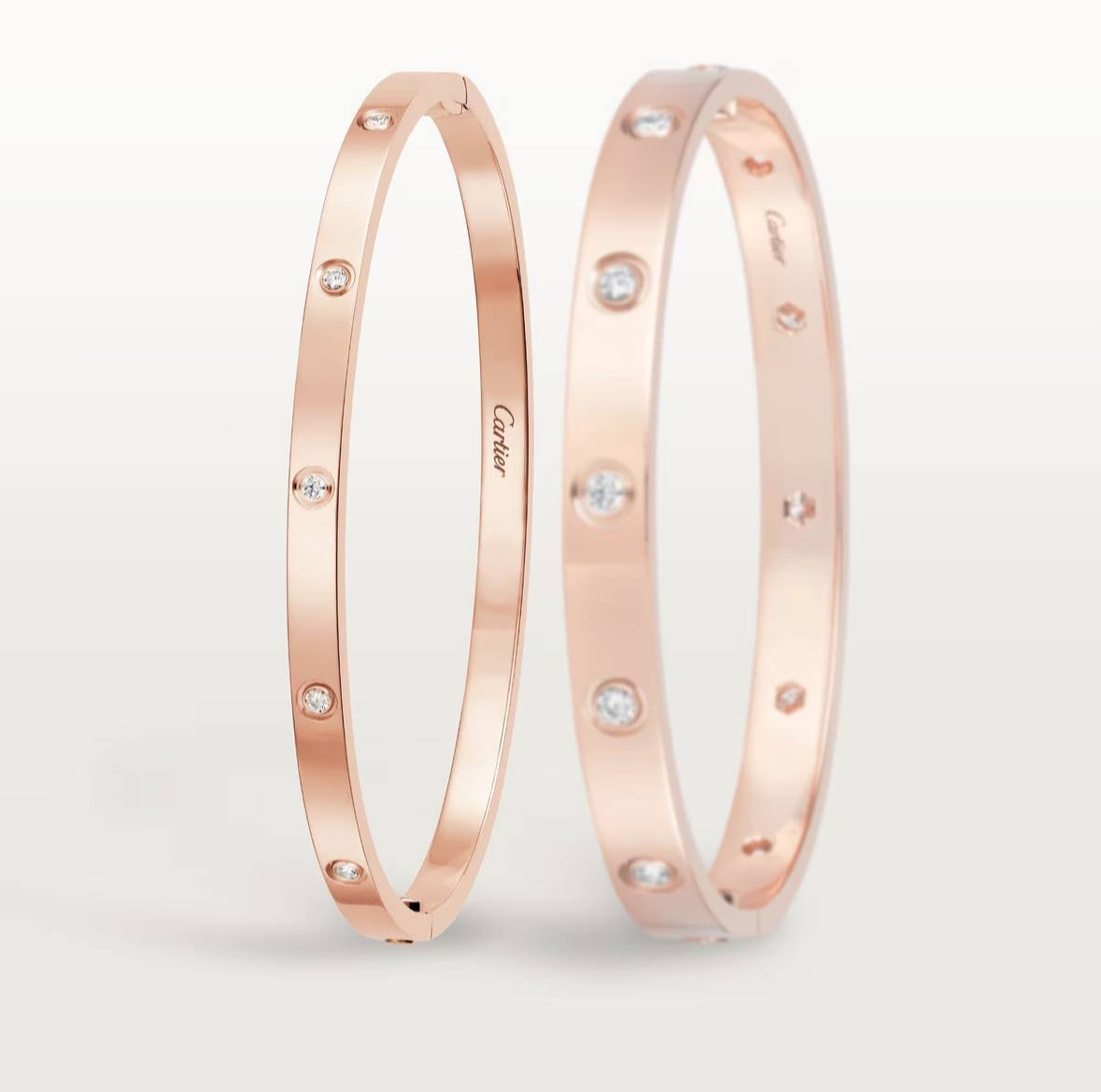 Cartier Love Bracelet, Small Model “Rose Gold / 10 Diamonds”
