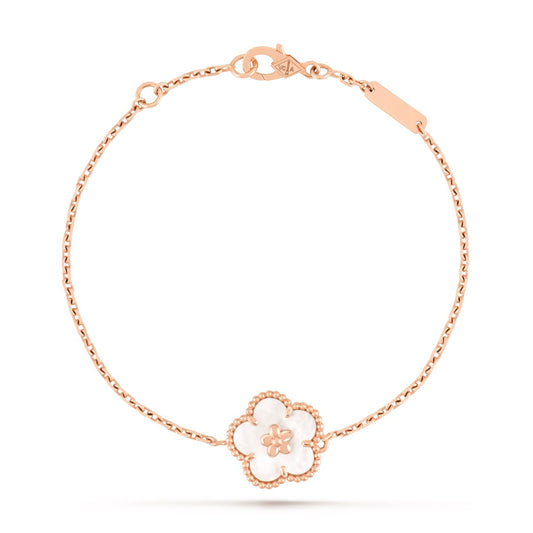 Van Cleef & Arpels Lucky Spring Plum Blossom Bracelet “Rose Gold / White Mother of Pearl”