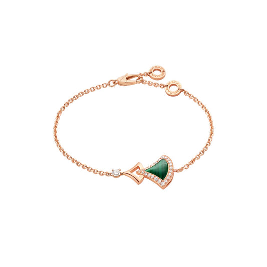 Bulgari Diva’s Dream Bracelet “Rose Gold / Malachite / Diamonds”