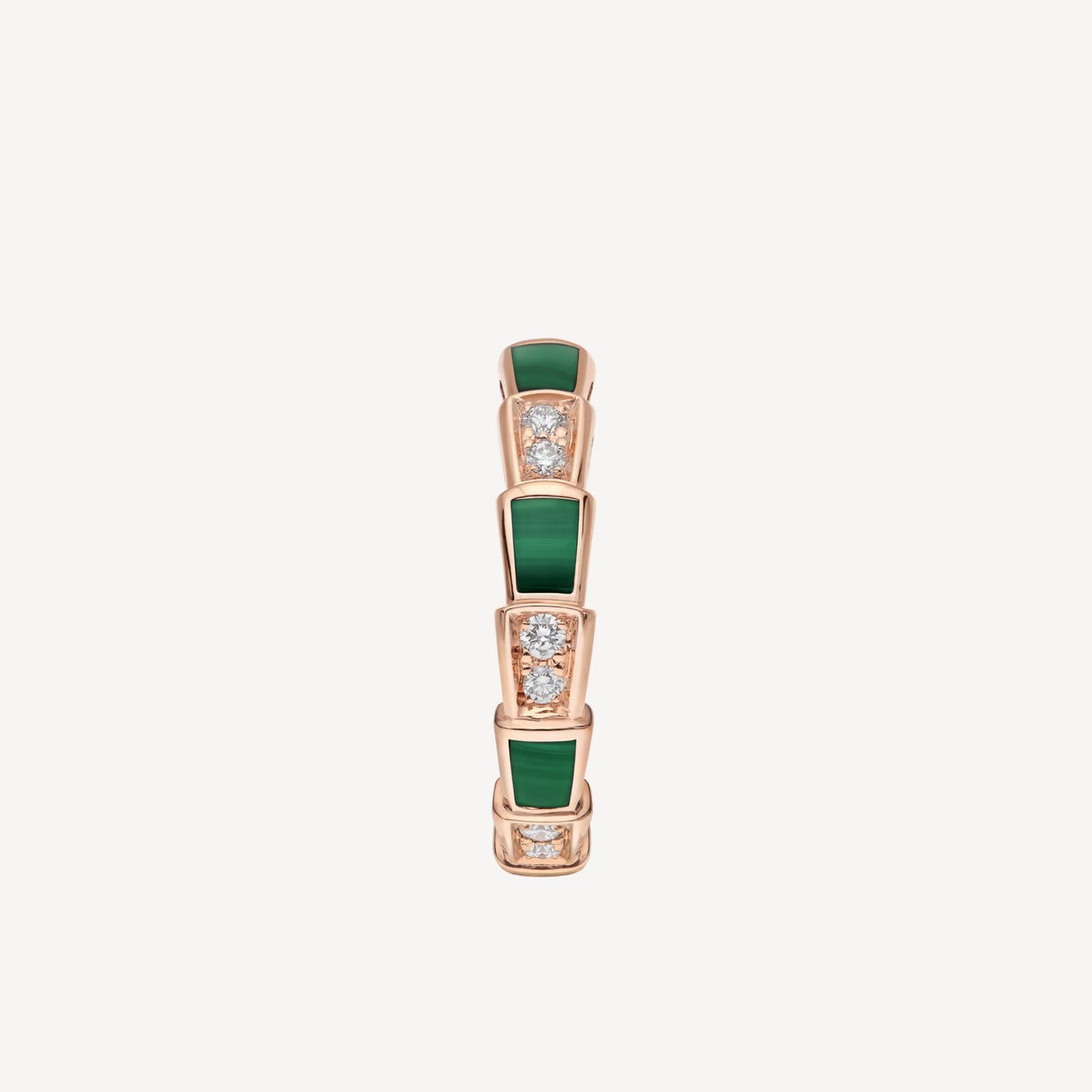 Bulgari Serpenti Viper Ring “Rose Gold / Malachite / Diamonds”