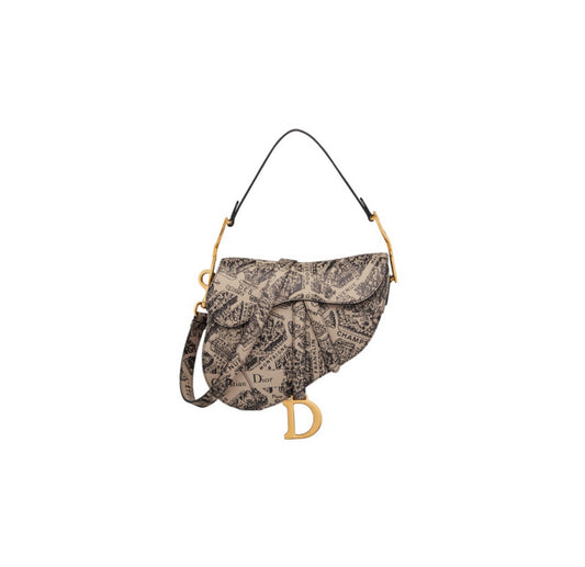 Dior Saddle Bag “Plan de Paris Sand”
