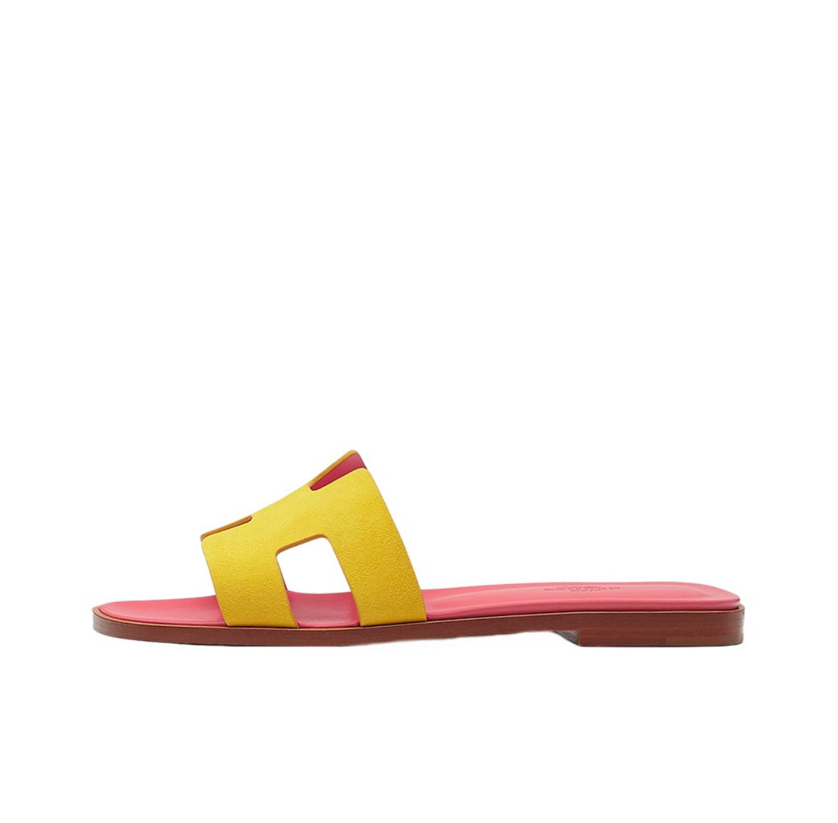 Hermes Oran Sandals “Pink/Yellow”