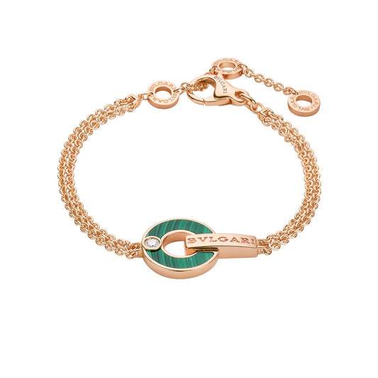 Bulgari BVLGARI Bracelet “Rose Gold / Malachite / Diamond”