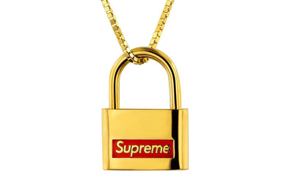 Supreme x Jacob & Co. 14K Gold Lock Pendant