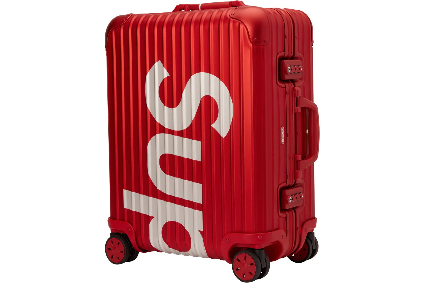 Supreme x RIMOWA Topas Multiwheel Suitcase 45L "Red"