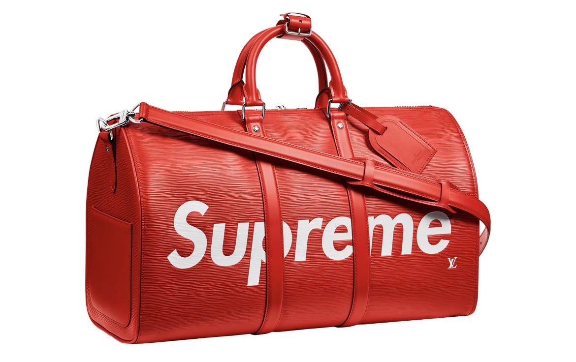Supreme x Louis Vuitton Keepall Bandouliere Epi 45 "Red"