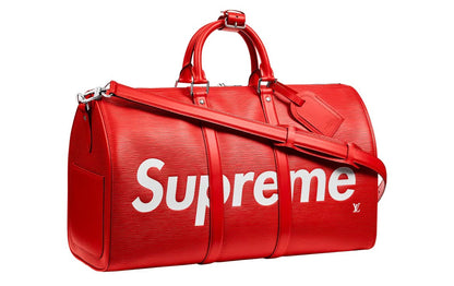 Supreme x Louis Vuitton Keepall Bandouliere Epi 45 "Red"