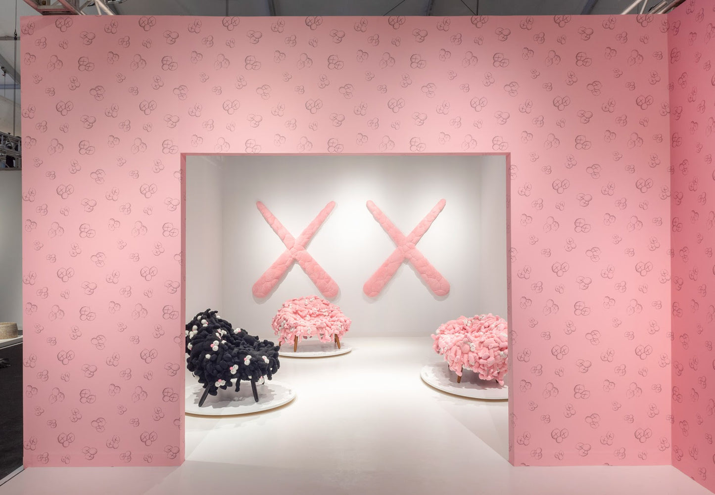 KAWS x Campana Plush Sofa "Pink"