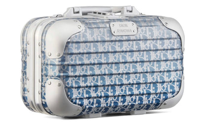 Dior X Rimowa Grey Oblique Aluminum 4 Wheel Cabin Suitcase Dior