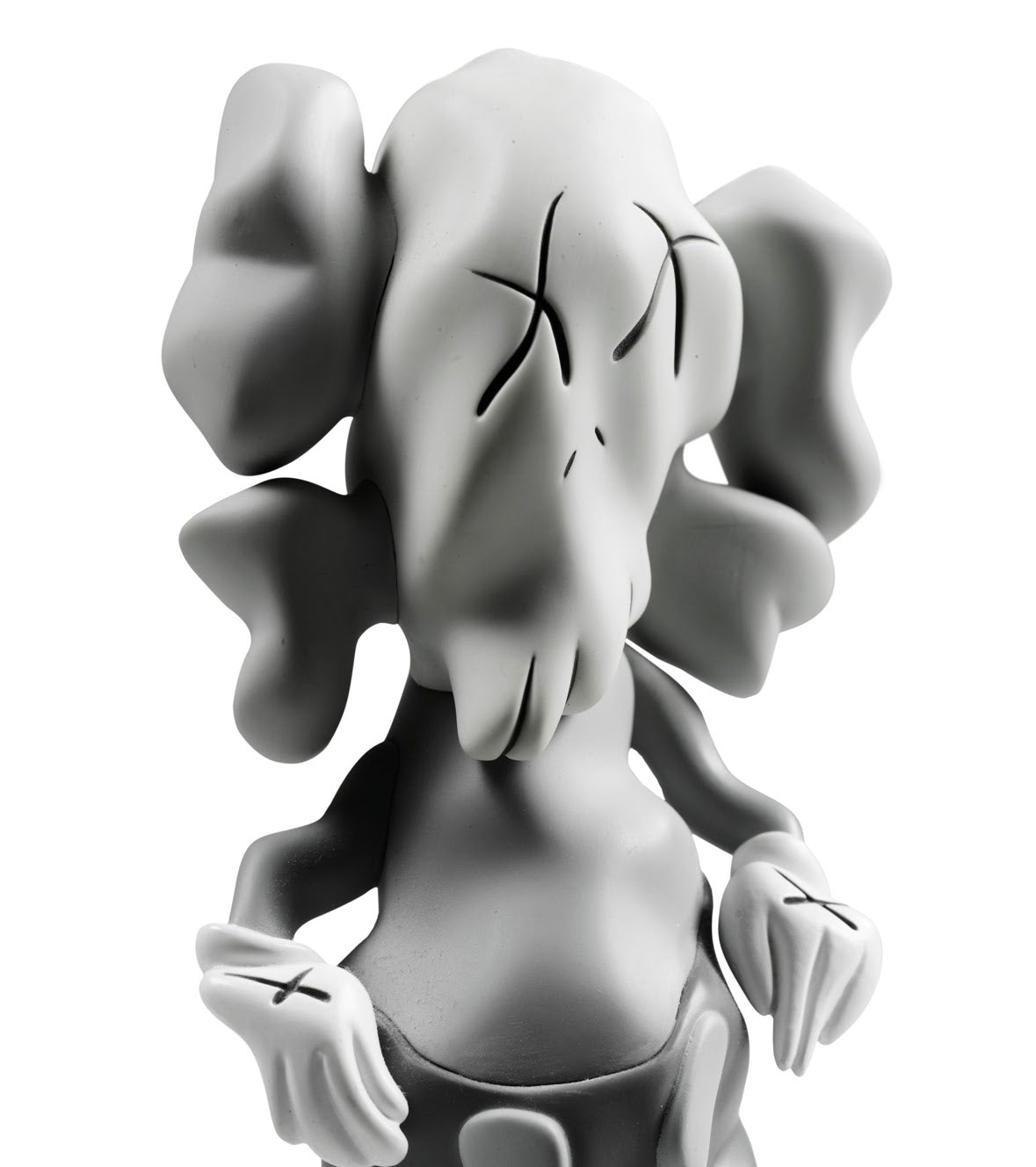 KAWS x Robert Lazzarini Distorted Companion Figure "Grey"