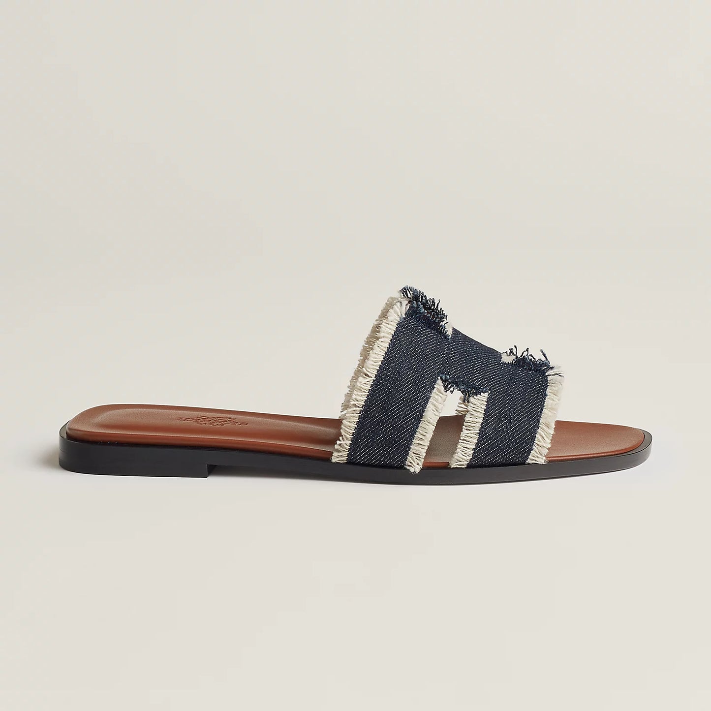 Hermes Oran Denim Sandal “Bleu Brut”