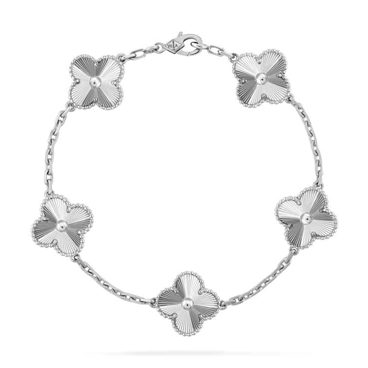 Van Cleef & Arpels Vintage 5 Motifs Alhambra Bracelet “White Gold”