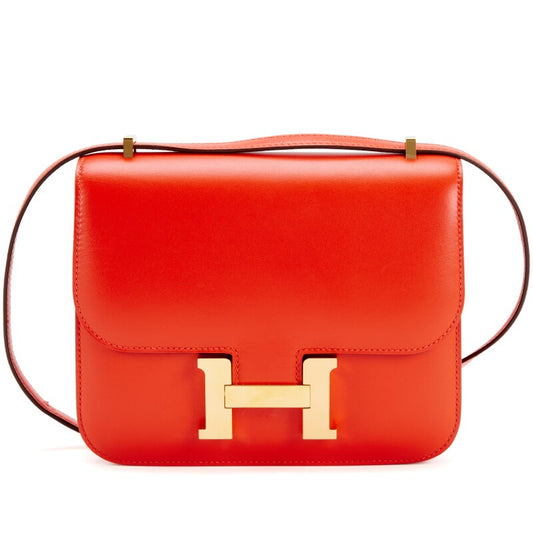 Hermes Constance 18 Rouge Tomate Swift GHW