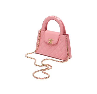 Chanel 23k Kelly Handbag “Pink/Gold”
