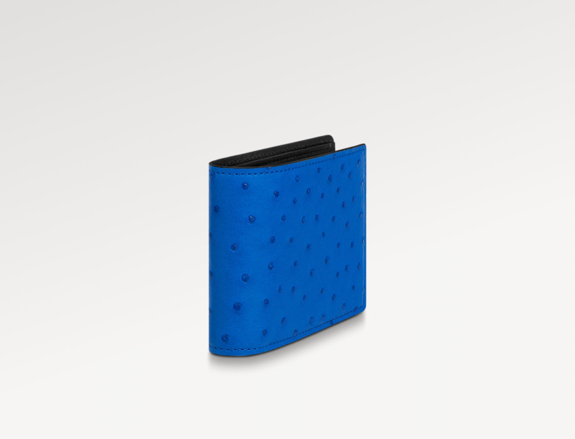 Louis Vuitton Multiple Wallet “Blue Roi” Ostrich