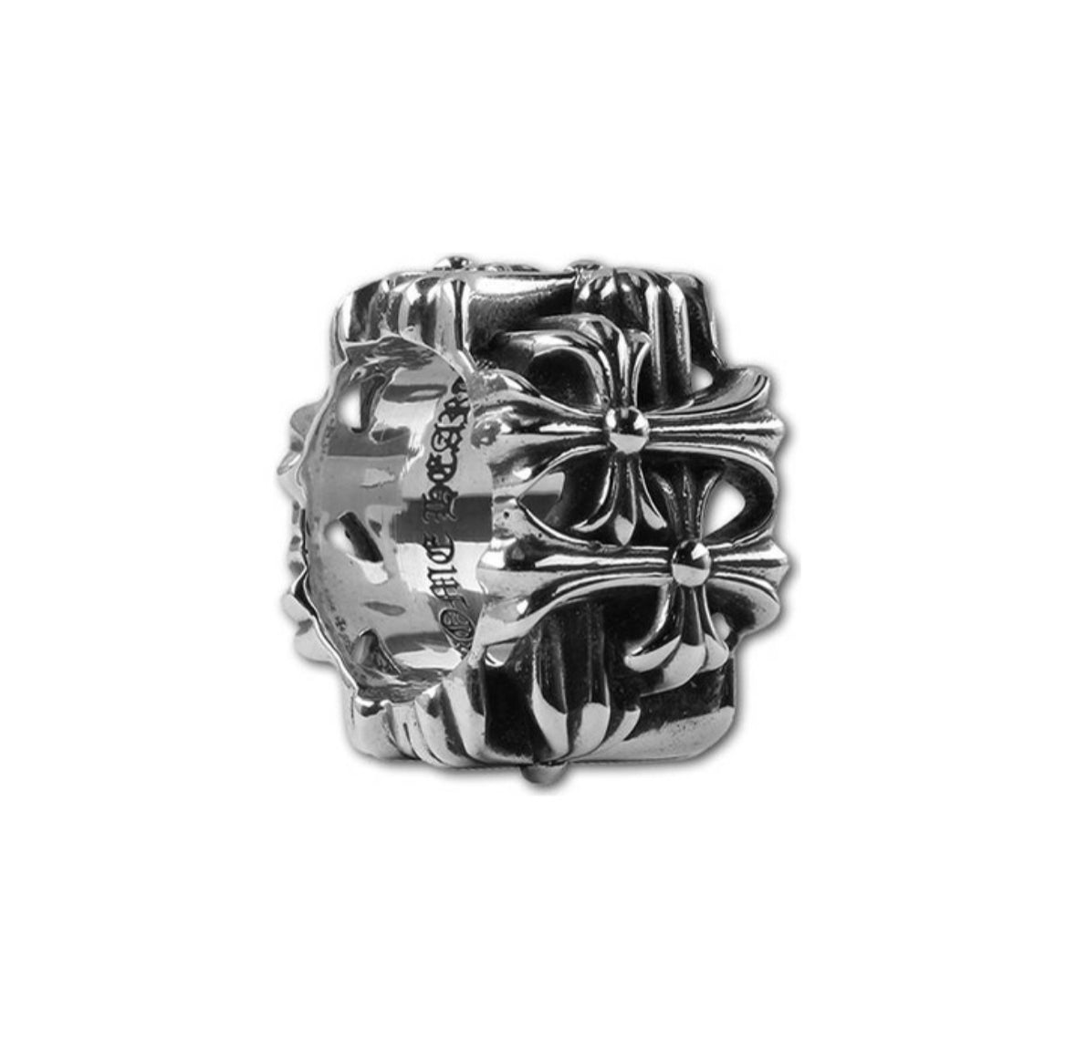 Chrome Hearts Multi Cross Sterling Silver Ring