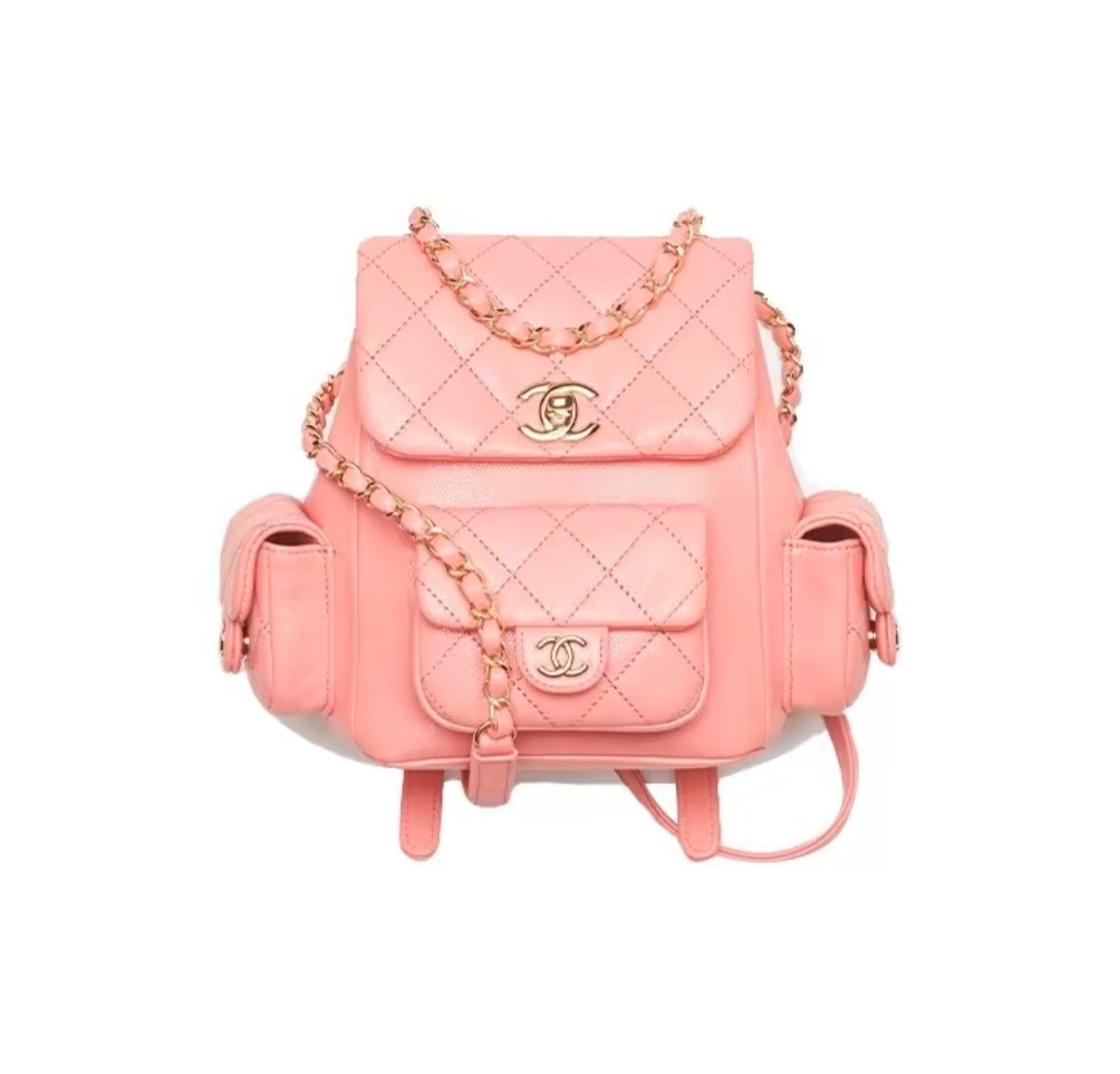 Chanel 23k Side Double Pocket Backpack “Pink”