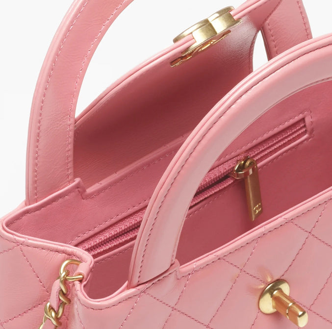Chanel 23k Kelly Handbag “Pink/Gold”