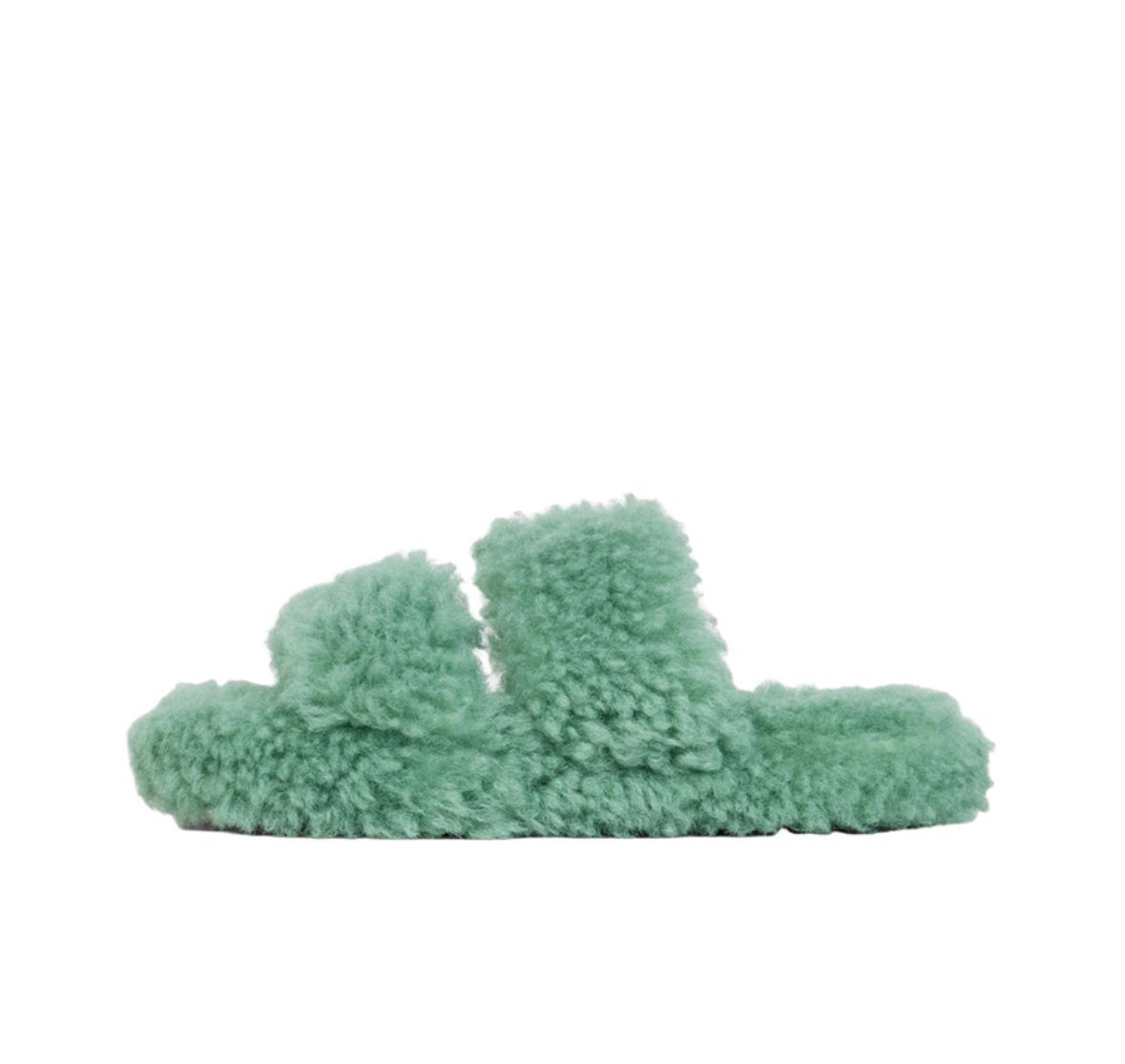 CELINE Wool Slippers “Green”