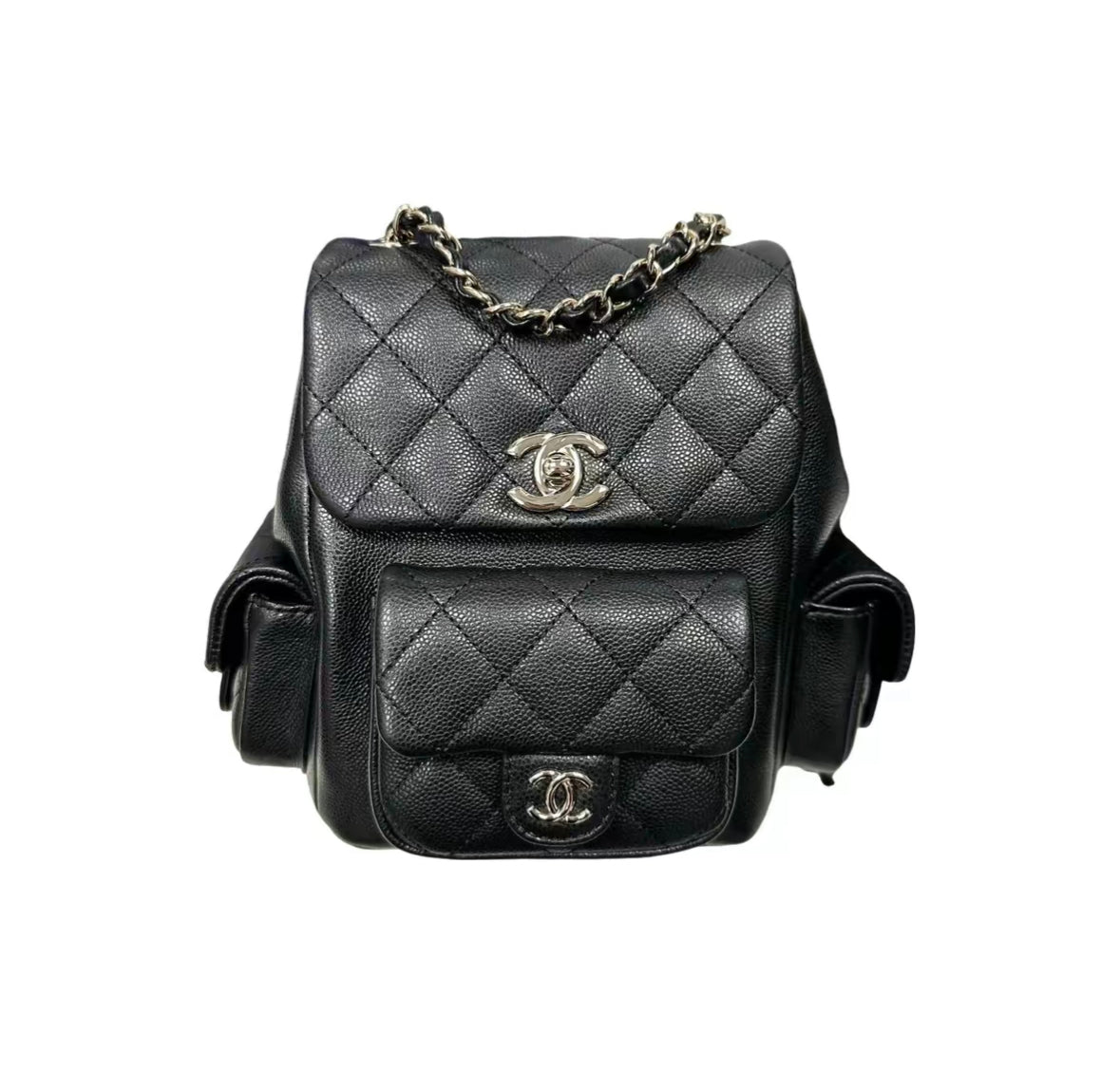 Chanel 23k Side Double Pocket Backpack “Black”