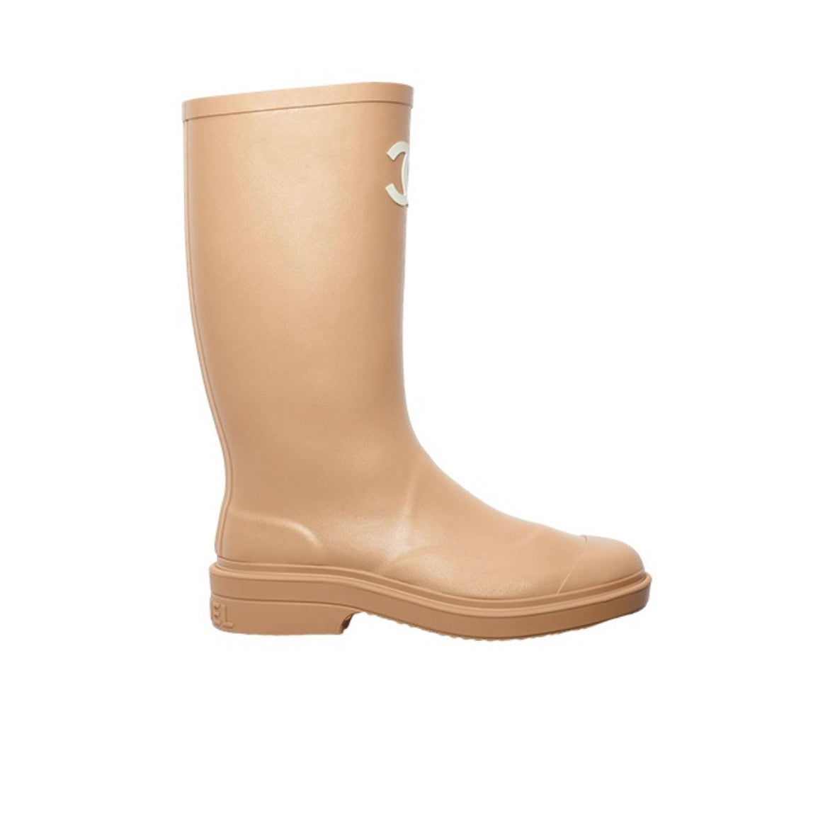 Chanel Rubber Rain Boots “Beige”