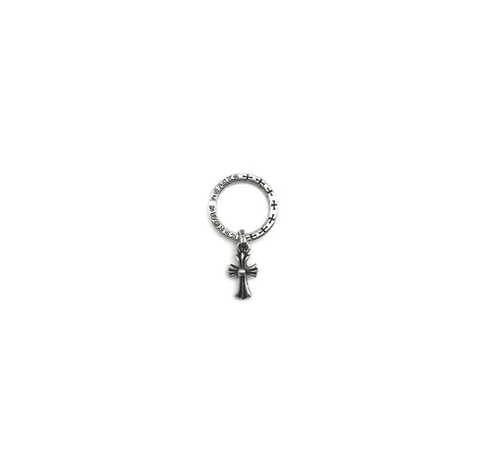 Chrome Hearts Hanging Cross Sterling Silver Ring