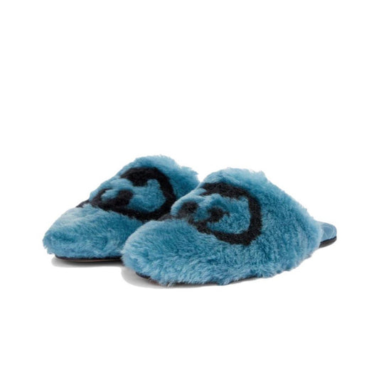 Gucci Interlocking Double G Sleepy Slippers “Blue”