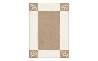 Hermes Adada Avalon Wool Blanket “Beige/Cream”