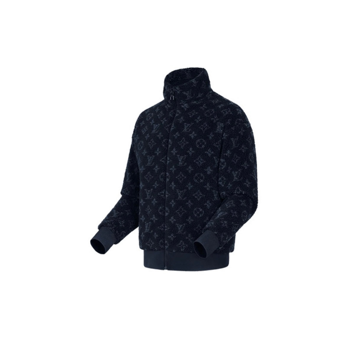 Louis Vuitton LV Monogram Jacquard Fleece Zip-Through Jacket “Blue”