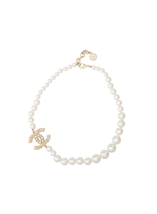 Chanel Double C Pearl Necklace