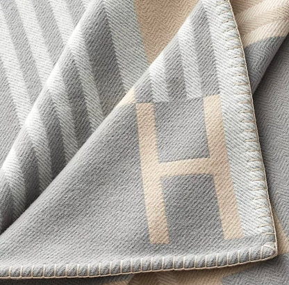 Hermes Ithaque Wool Blanket “Grey”